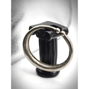 Vintage Sterling Silver Torque Bangle Bracelet Hammered Cuff